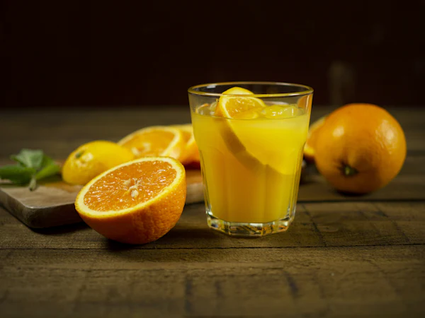 Suco da estação, bebida do cardápio digital